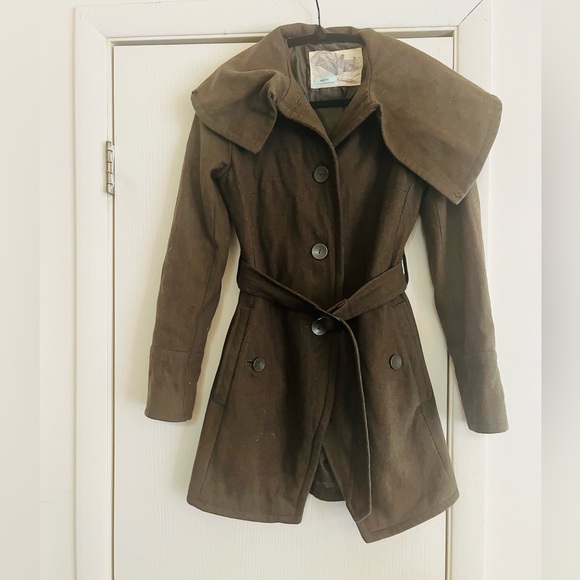 Urban Outfitters 1920s Army Wool Edwardian Victorian High Collar Riding Coat Xs - Picture 1 of 13